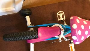 Pink colour bike for age 5-6 years.Very good condition