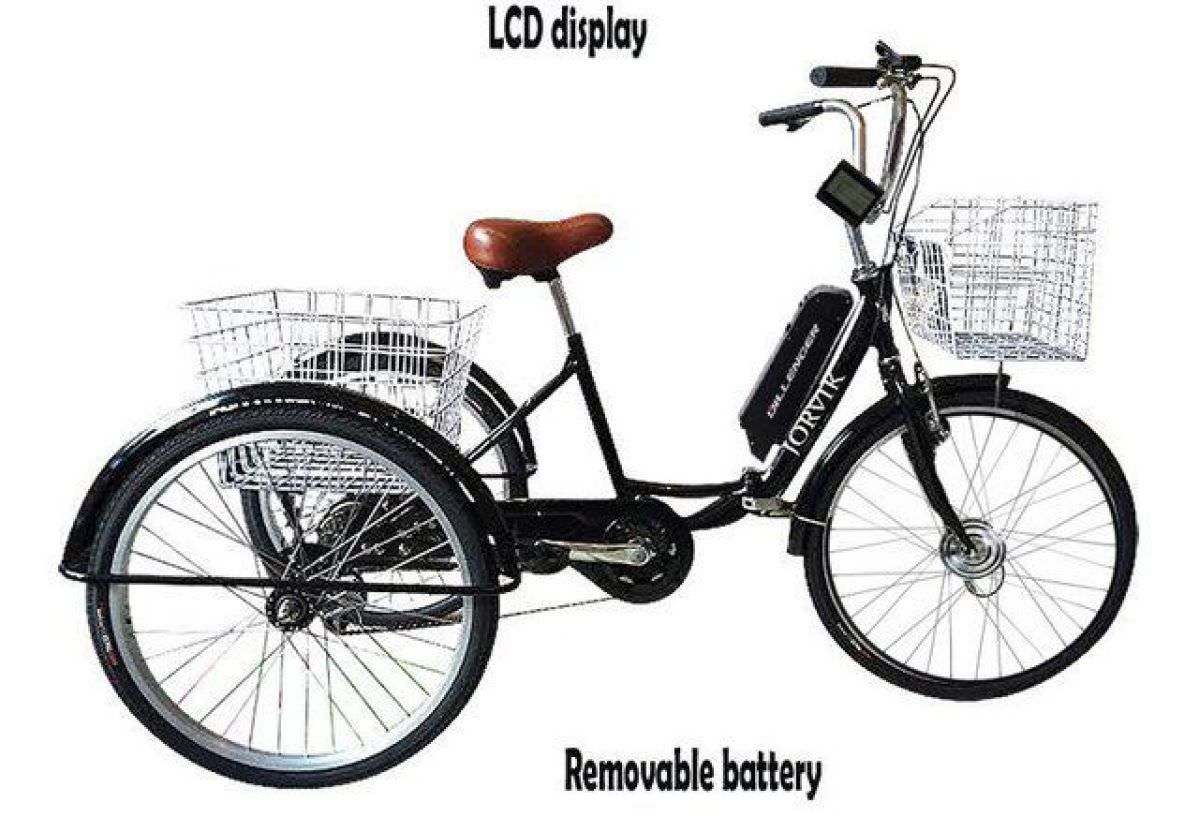 Adults electric folding tricycle - 6-speed shimano gears