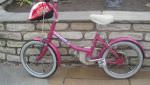 Mermaid Girls Pink Bicycle c/w New Helmet.Suit Up To Age 7