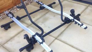 Roof mounted bike rack